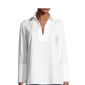 Tory Burch White Tatum Tunic Shirt